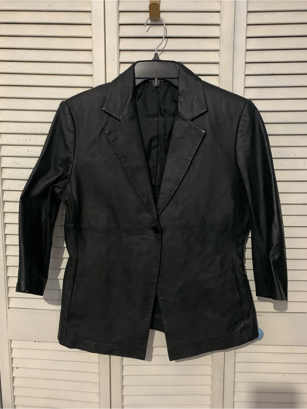 Vintage Newport News 1990s 100% Leather Blazer Jacket 10